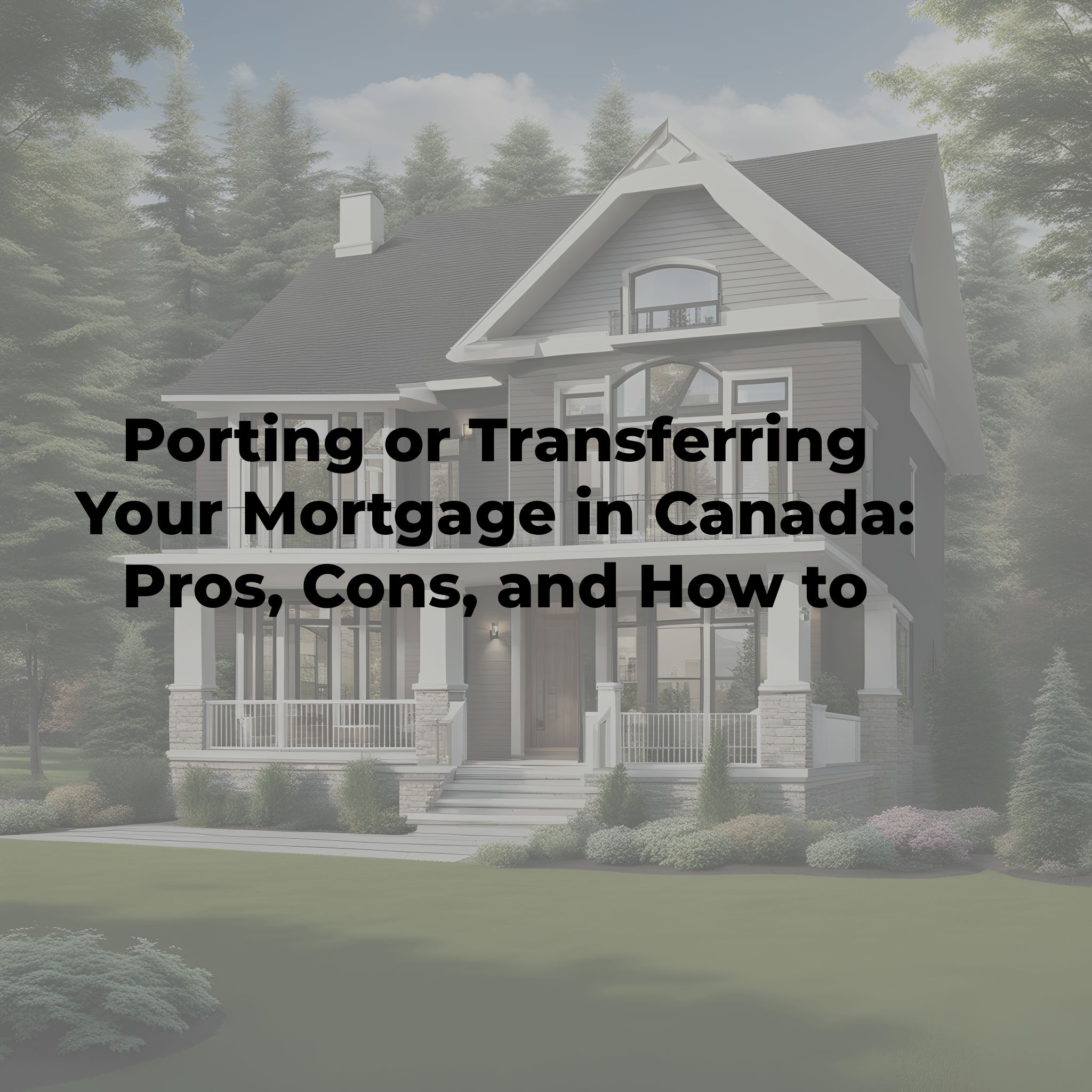 Porting or Transferring A Mortgage in Canada A Detailed Guide to Pros